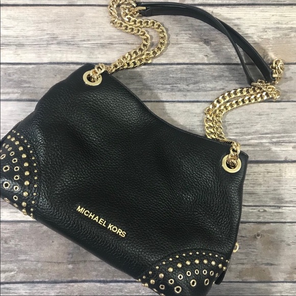 Michael Kors Handbags - Michael Kors Chain Black Messenger Bag, NWOT